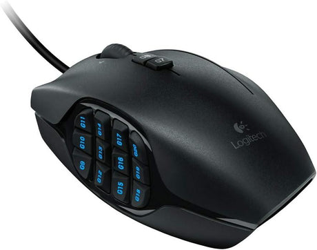 Logitech G600 MMO Gaming Mouse RGB Backlit 20 Programmable Buttons Ohrstöpsel, 4 cm, Black - Dealiate